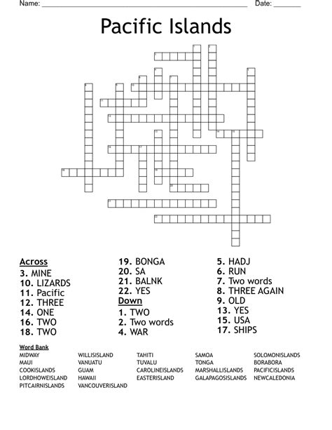 Enter a Crossword Clue. . South pacific island region crossword